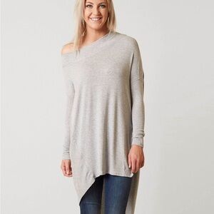 We The Free/free people Light Gray Asymmetrical Tunic